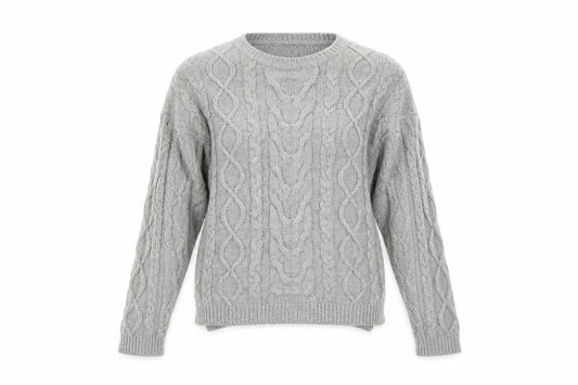 Pimkie Womens Grey Round Neck Acrylic Pullover Jumper Size XS