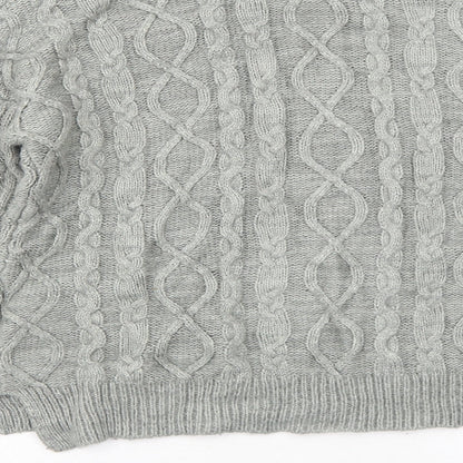 Pimkie Womens Grey Round Neck Acrylic Pullover Jumper Size XS