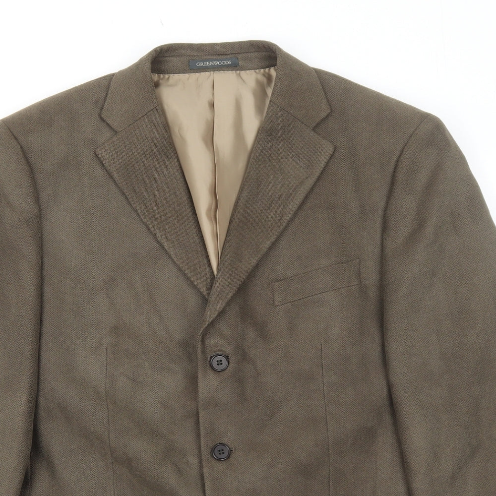 Mens UK Size 40 Greenwoods Regular Brown Suit Jacket