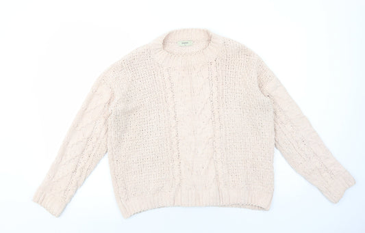 Womens UK Size S Papaya Pink Pullover Jumper
