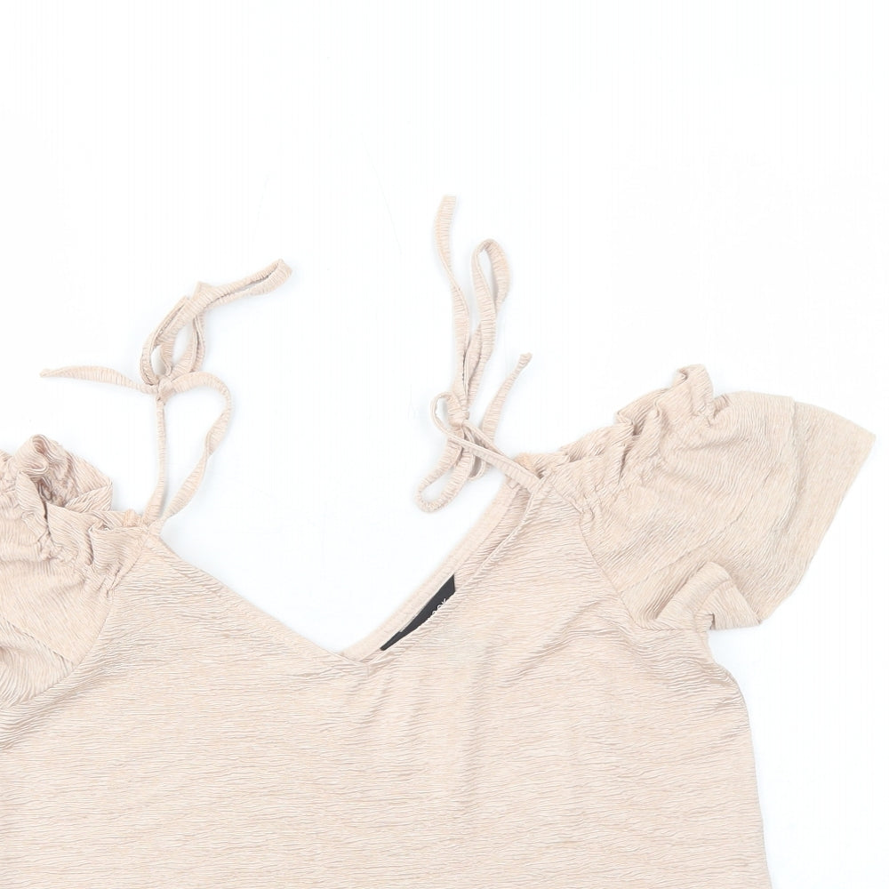 Womens UK Size 6 New Look Pink Basic Blouse
