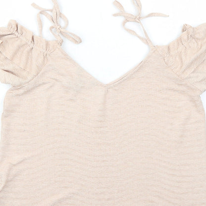 Womens UK Size 6 New Look Pink Basic Blouse