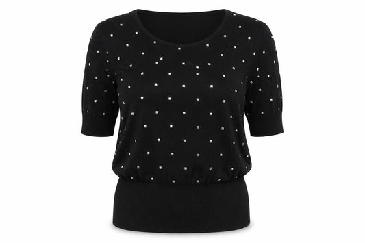 Womens UK Size 10 Be Beau Black Pullover Jumper