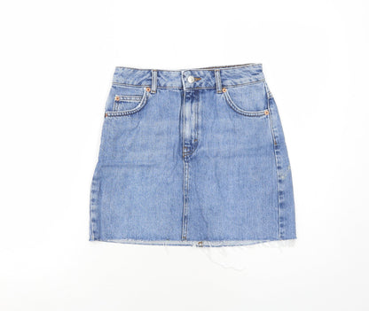Womens UK Size 6 Topshop A-Line Denim Skirt