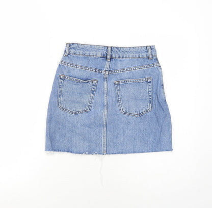 Womens UK Size 6 Topshop A-Line Denim Skirt