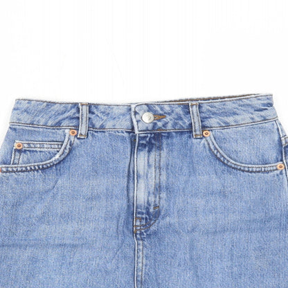 Womens UK Size 6 Topshop A-Line Denim Skirt
