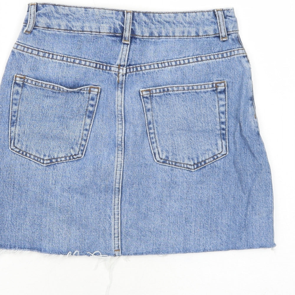 Womens UK Size 6 Topshop A-Line Denim Skirt