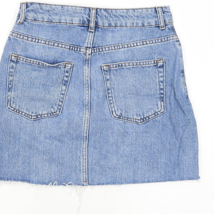 Womens UK Size 6 Topshop A-Line Denim Skirt