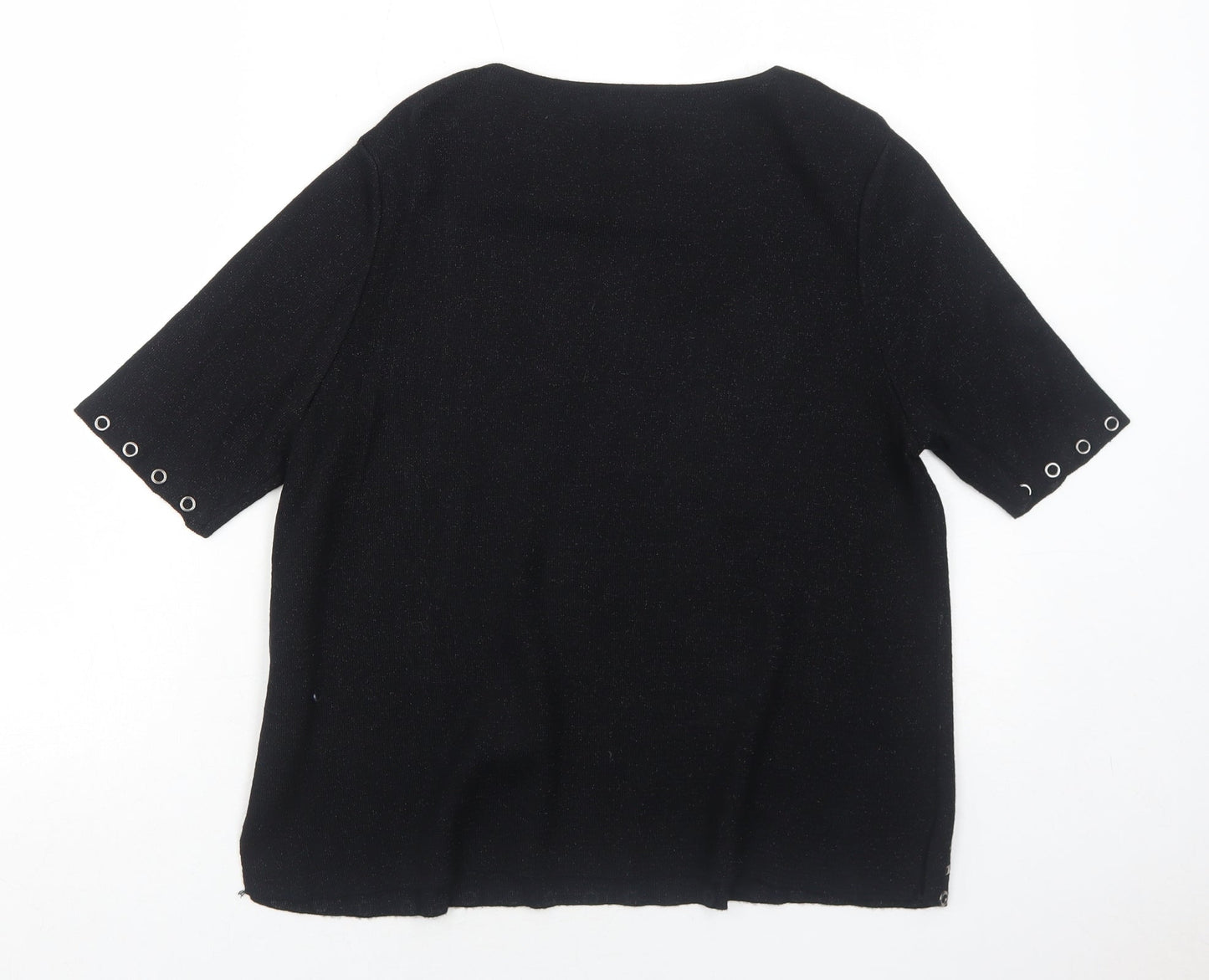 Womens UK Size S Wallis Black Basic Blouse