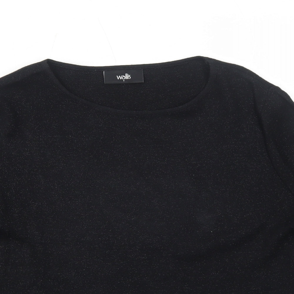 Womens UK Size S Wallis Black Basic Blouse