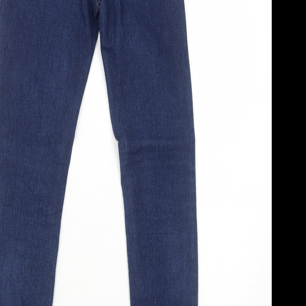 Womens UK Size 6 H&M Regular Fit Skinny Blue Jeans