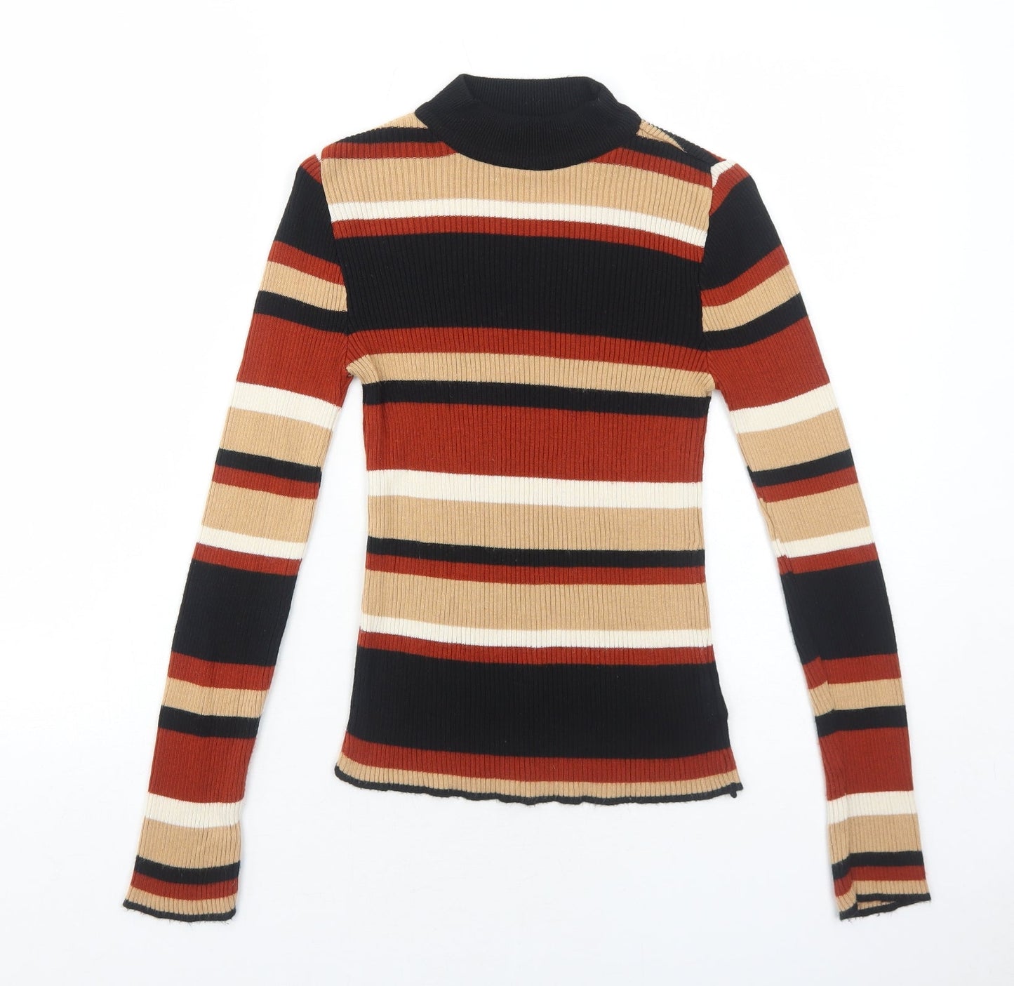 Womens UK Size XS Cooperative Brown Pullover Jumper