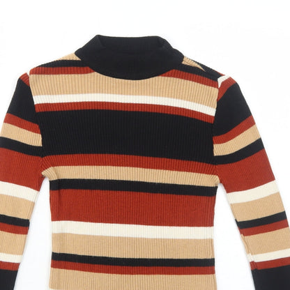 Womens UK Size XS Cooperative Brown Pullover Jumper