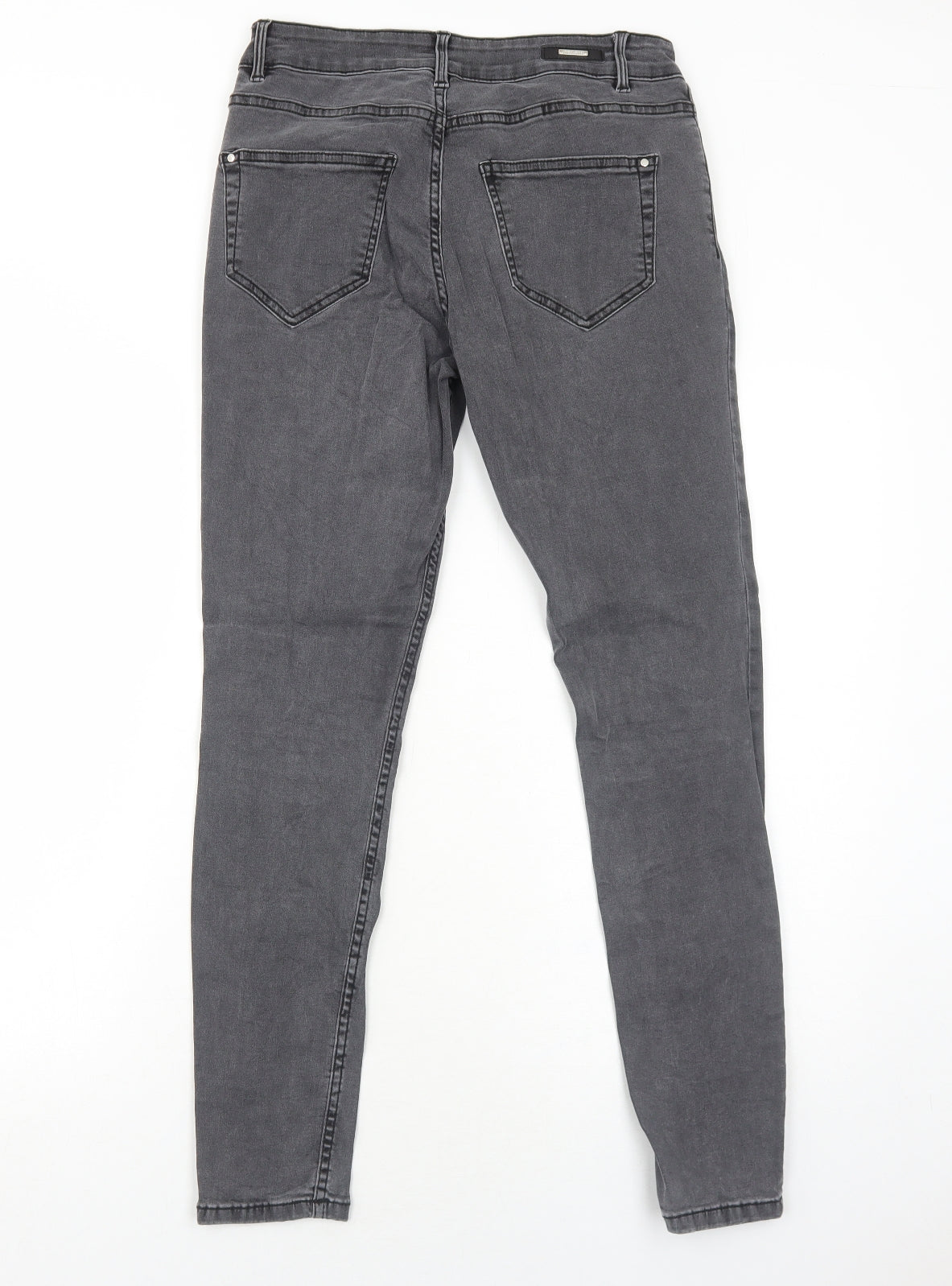 ORSAY Womens Grey Cotton Skinny Jeans Size 10 Regular Zip