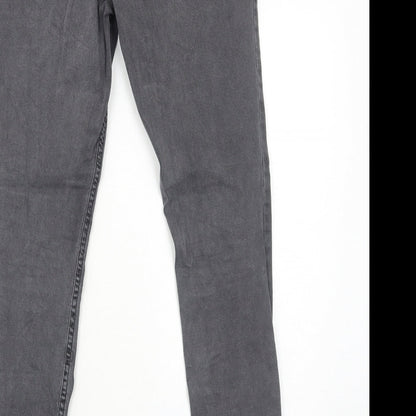 ORSAY Womens Grey Cotton Skinny Jeans Size 10 Regular Zip