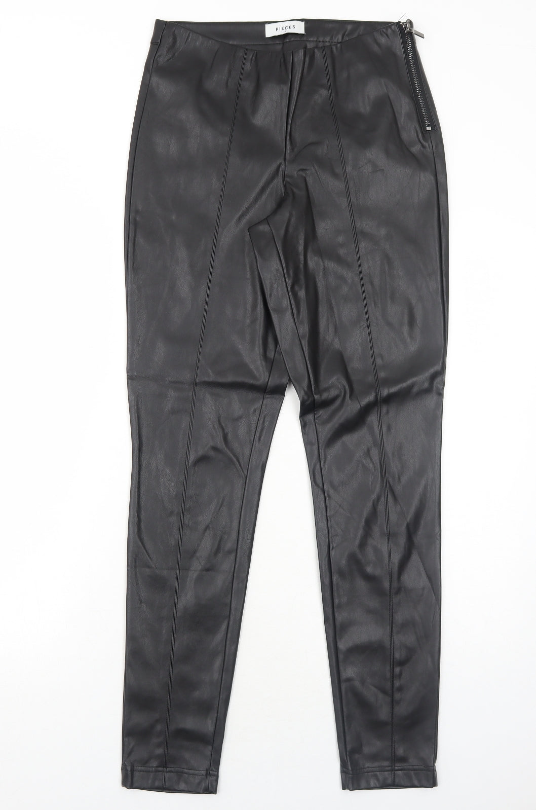 Womens UK Size M Pieces Regular Fit  Black Trousers