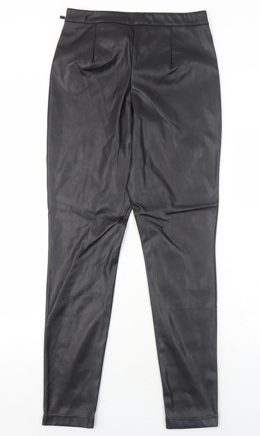 Womens UK Size M Pieces Regular Fit  Black Trousers