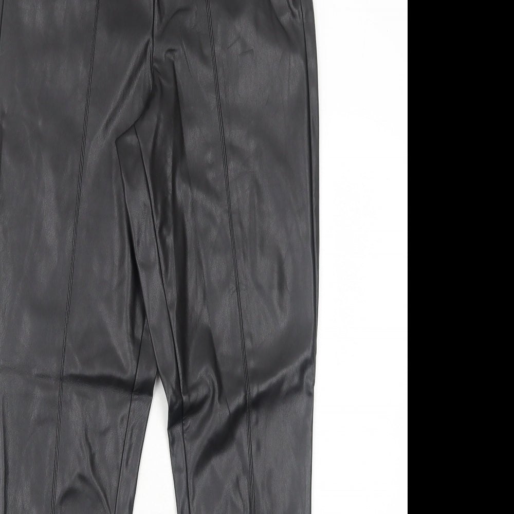 Womens UK Size M Pieces Regular Fit  Black Trousers
