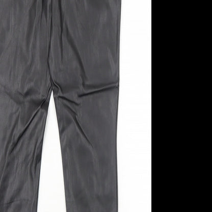 Womens UK Size M Pieces Regular Fit  Black Trousers