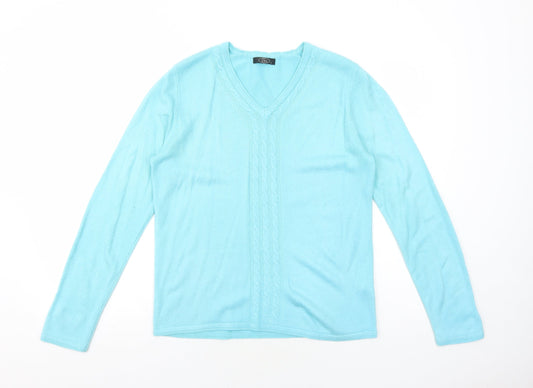 Womens UK Size S Bonmarché Blue Pullover Jumper