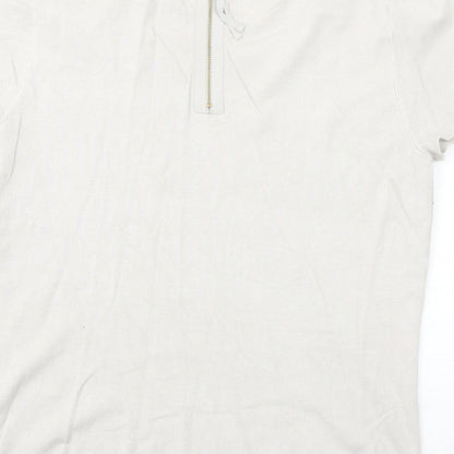 Premise Womens Beige Round Neck Rayon Pullover Jumper Size S