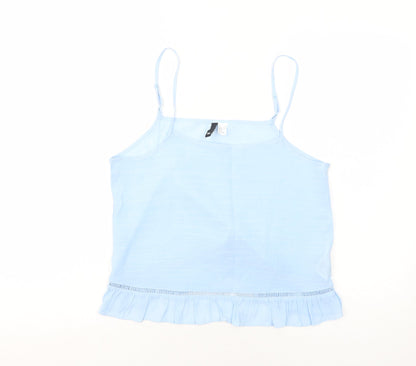 Womens UK Size 10 H&M Blue Basic Tank