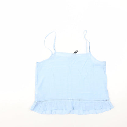 Womens UK Size 10 H&M Blue Basic Tank