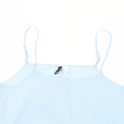 Womens UK Size 10 H&M Blue Basic Tank