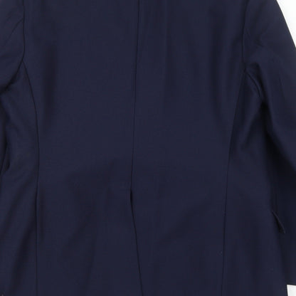 Crimplene Mens Blue Polyester Jacket Suit Jacket Size 42 Regular