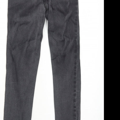 New Look Womens Black Cotton Skinny Jeans Size 10 Regular Zip