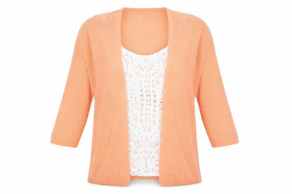 Womens UK Size 14 Marks and Spencer Orange Cardigan Jumper