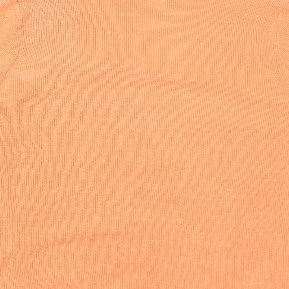 Womens UK Size 14 Marks and Spencer Orange Cardigan Jumper