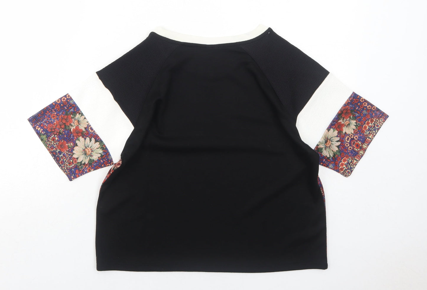 Womens UK Size 8 Topshop Multicoloured Basic T-Shirt