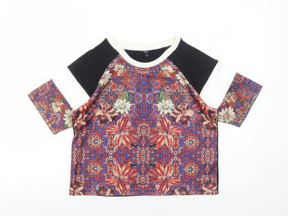 Womens UK Size 8 Topshop Multicoloured Basic Blouse