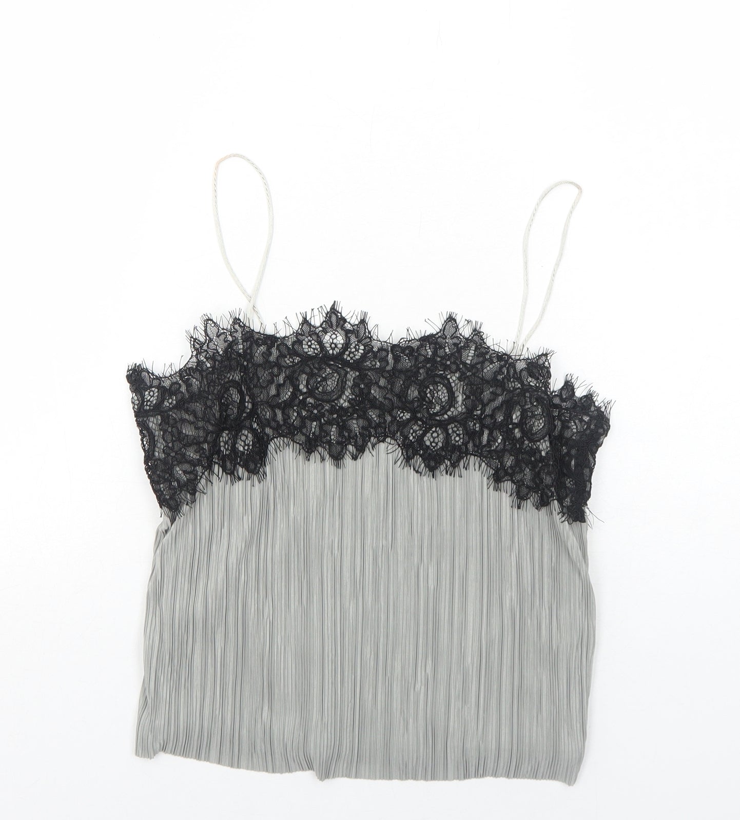 Womens UK Size XS Pins & Needles Grey Cropped Tank