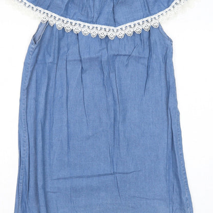 Cameo Rose Womens Blue Lyocell A-Line Size M Off the Shoulder Pullover