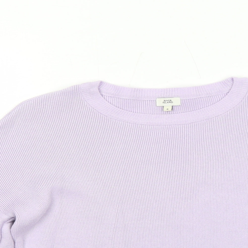 Womens UK Size 6 River Island Purple Pullover Jumper