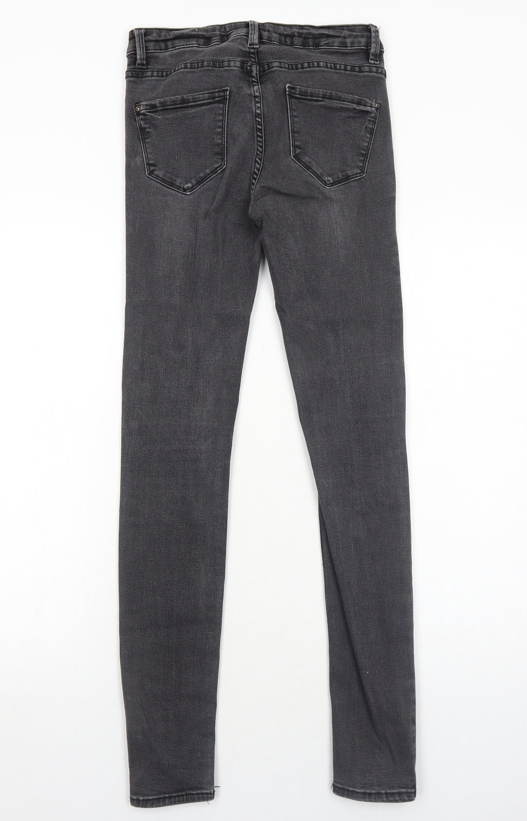 New Look Womens Black Cotton Skinny Jeans Size 8 Regular Zip