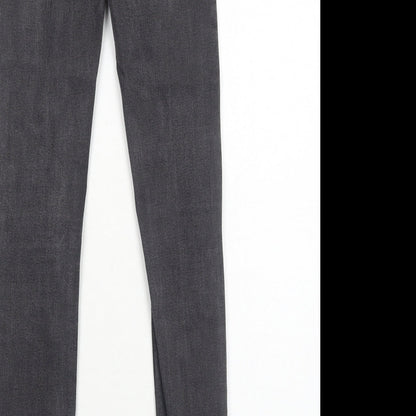 New Look Womens Black Cotton Skinny Jeans Size 8 Regular Zip