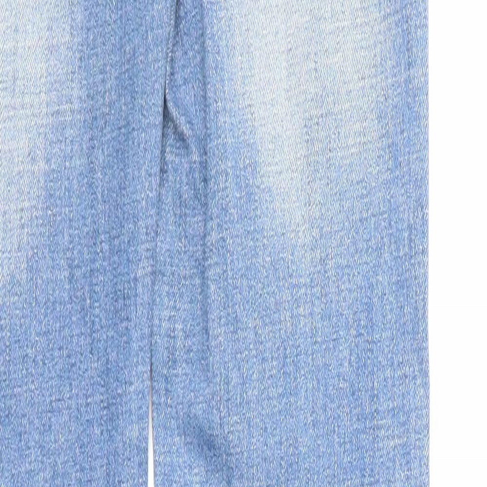 Best Mountain Womens Blue Cotton Straight Jeans Size 6 Regular Zip