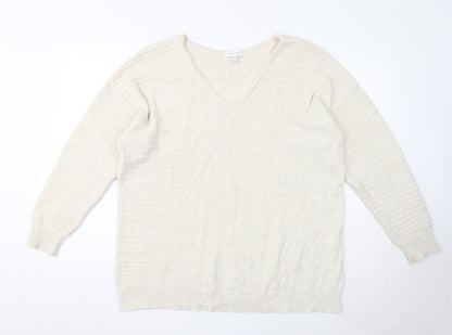 Womens UK Size 12 Topshop Beige Pullover Jumper