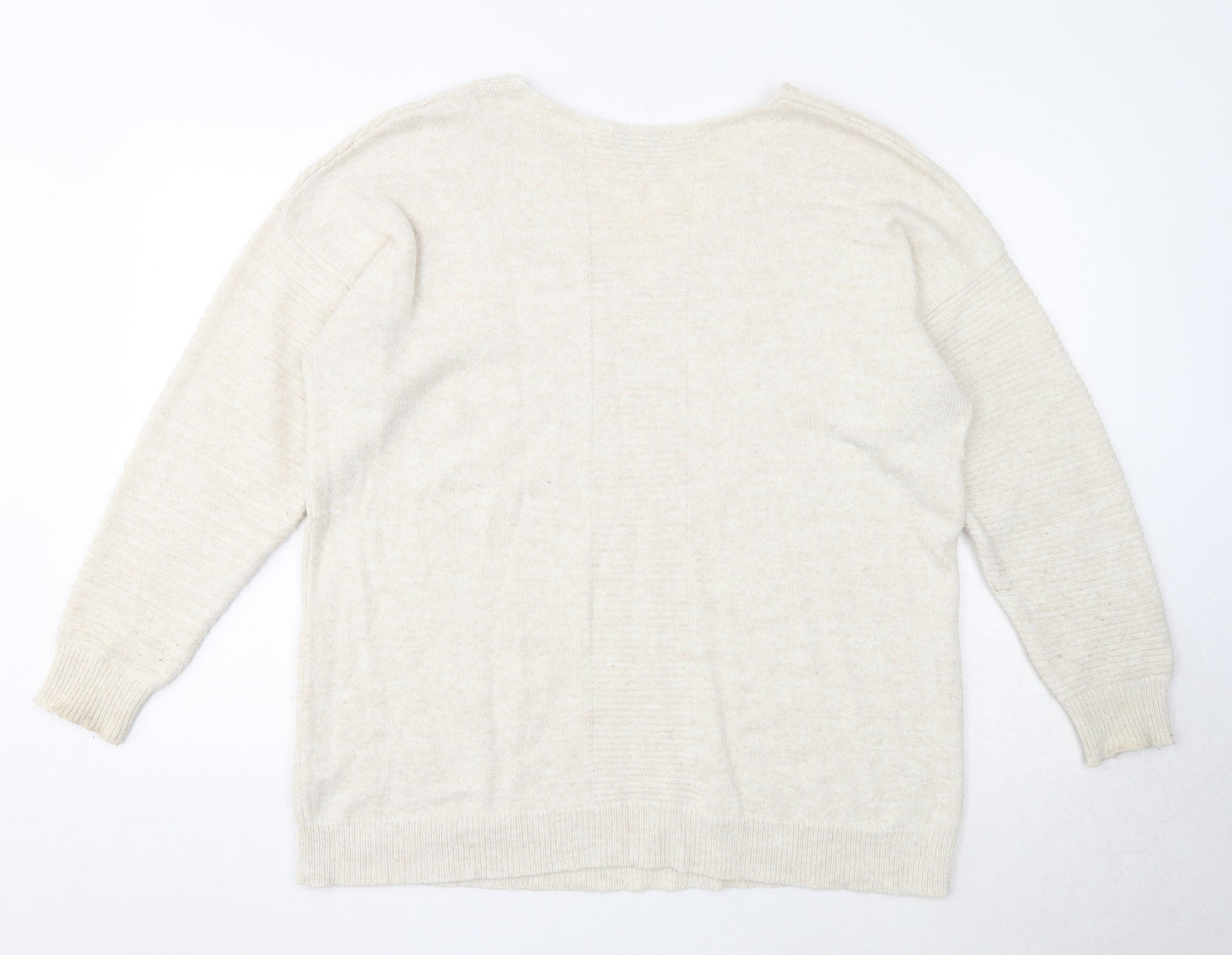 Womens UK Size 12 Topshop Beige Pullover Jumper