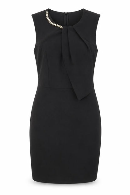 Kei Kei Womens Black Polyester A-Line Size 12 Round Neck Zip