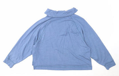 Old Navy Womens Blue Viscose Pullover Sweatshirt Size L Pullover