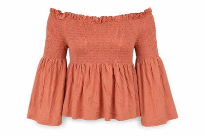 Womens UK Size 8 New Look Beige Basic Blouse