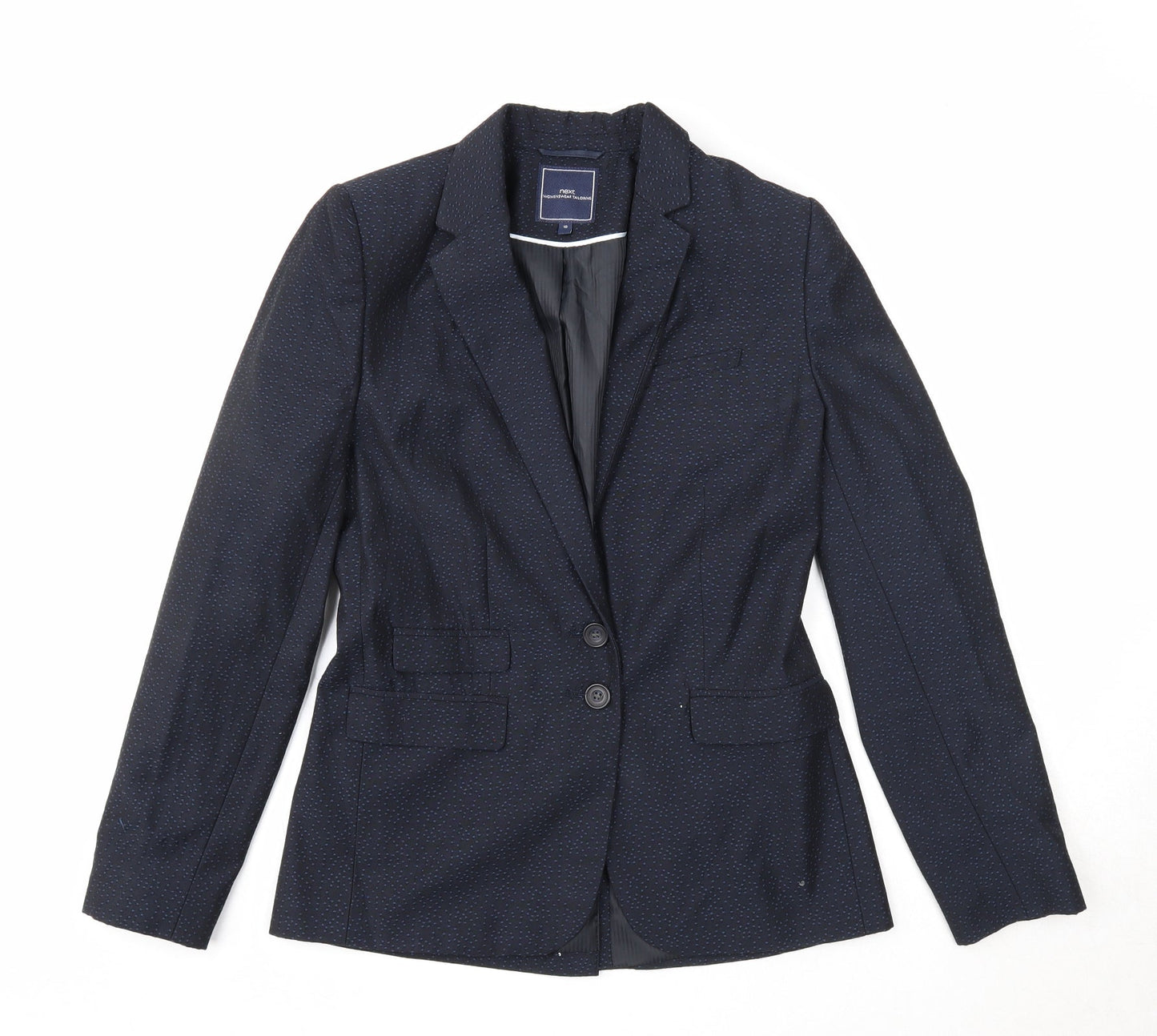 NEXT Womens Blue Polyester Jacket Suit Jacket Size 10