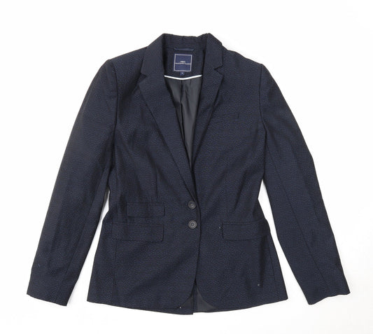 NEXT Womens Blue Polyester Jacket Suit Jacket Size 10