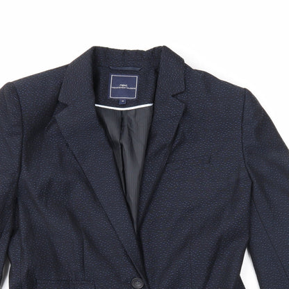 NEXT Womens Blue Polyester Jacket Suit Jacket Size 10