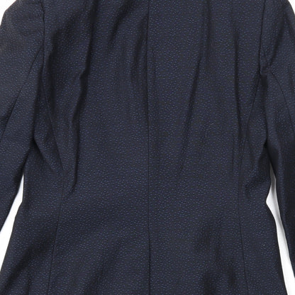 NEXT Womens Blue Polyester Jacket Suit Jacket Size 10