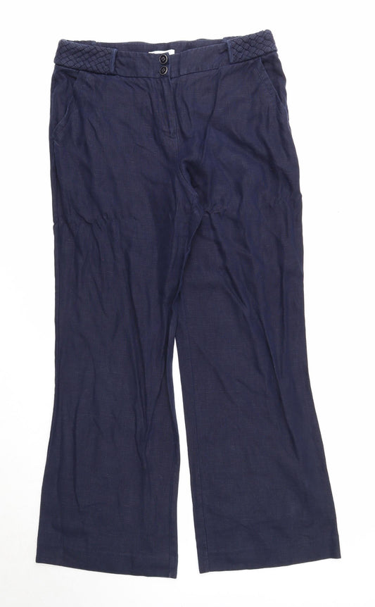 Womens UK Size 14 Per Una Regular Fit  Blue Trousers